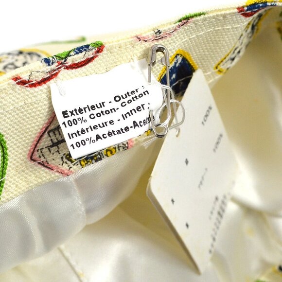 Chanel Ivory Canvas Valentine Cap Hat Small Good - Picture 6 of 12